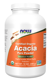 NOW FOODS Acacia, Organic Powder 340g kaina