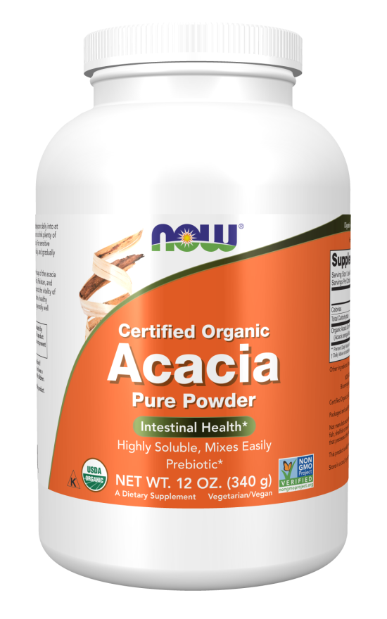 NOW FOODS Acacia, Organic Powder 340g kaina