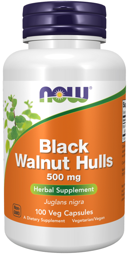 Now Foods Black Walnut Hulls 500mg 100caps