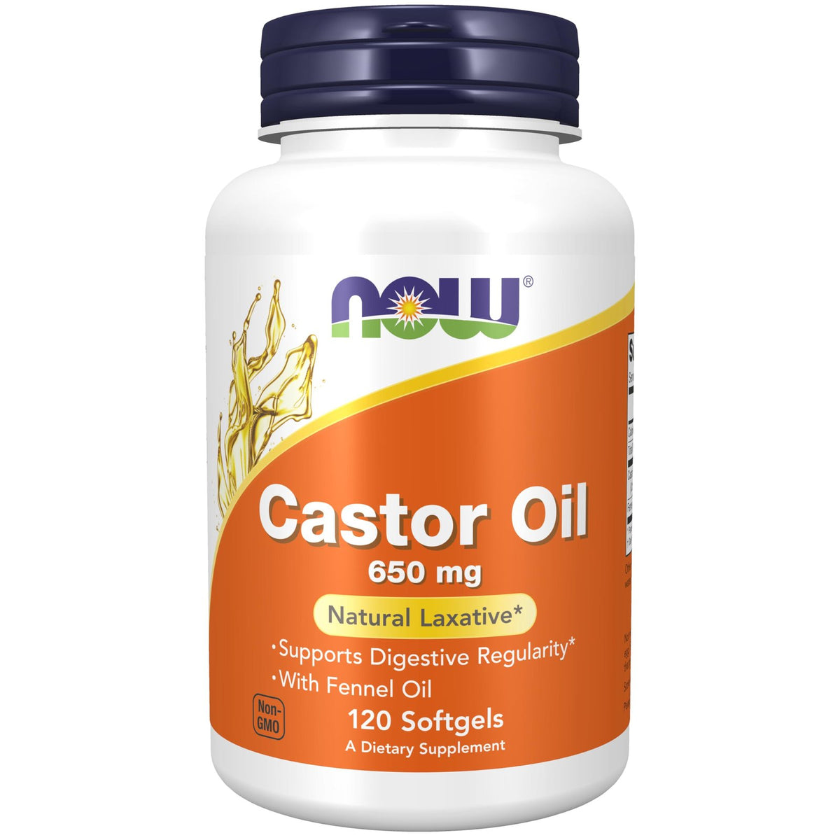 NOW Foods Castor Oil, 650mg - 120 softgels