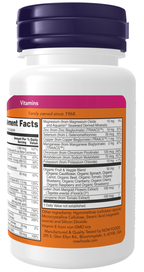 NOW Foods Daily Vits Multi 30 kaps. vartojimas