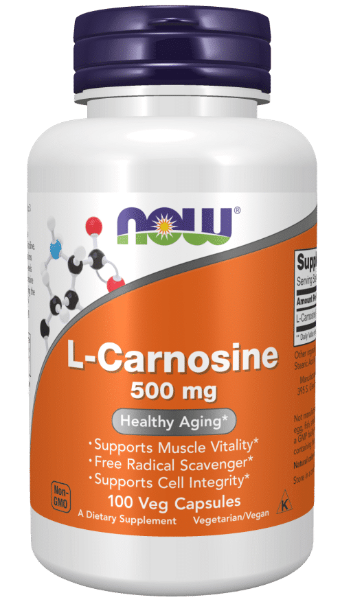 NOW Foods L-Carnosine 500mg 100vcaps kaina