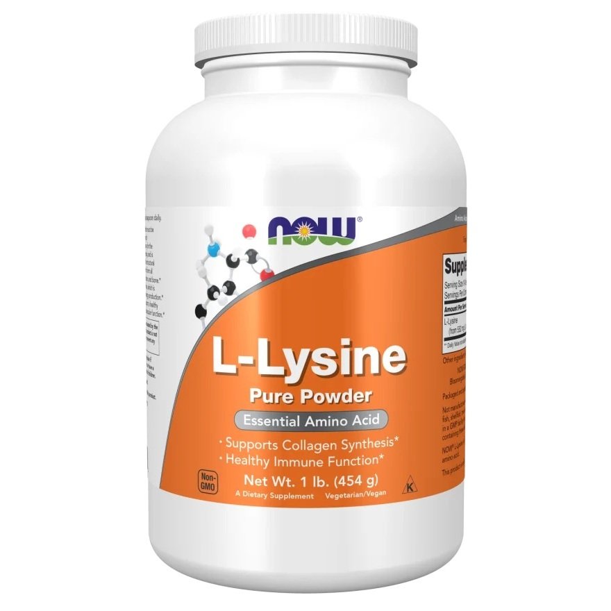 NOW-Foods-L-Lysine-1000mg-Powder-454-grams-kaina