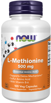 NOW Foods L-Methionine 500mg 100caps sudetis