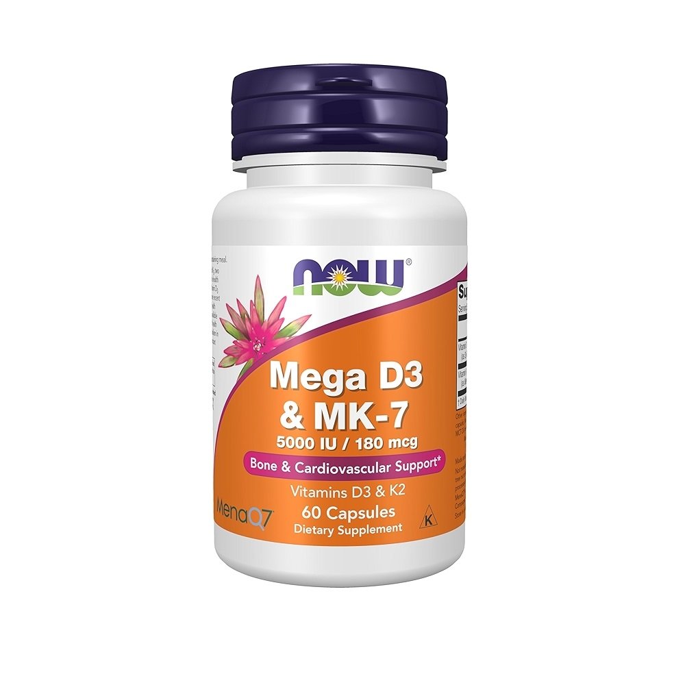 Now Foods Mega D-3 ir MK-7 60 kapsulių