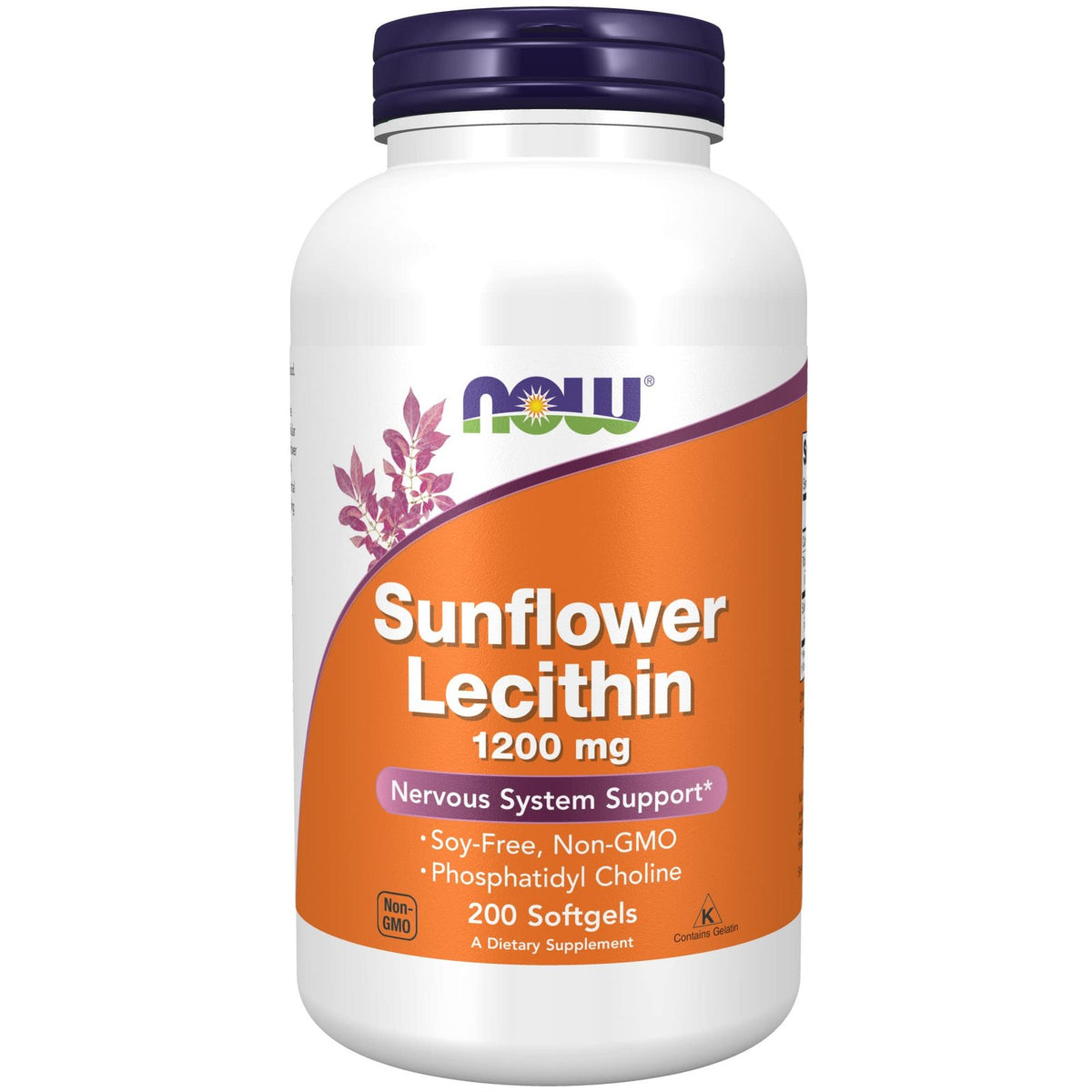 NOW Foods Sunflower Lecithin 1200mg 200 softgels kaina akcija
