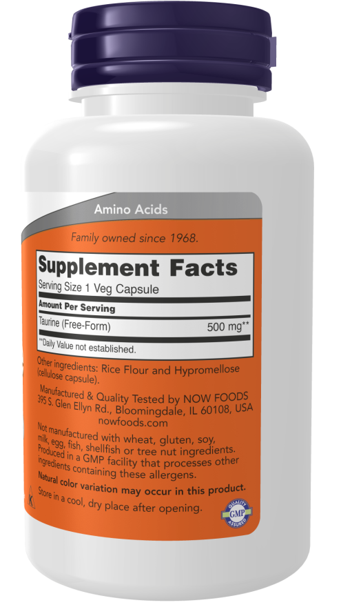 Now Foods Taurine 500 mg Veg Capsules akcija