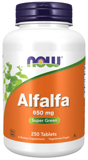 NowFoods Alfalfa 650 mg 250 tablets kaina