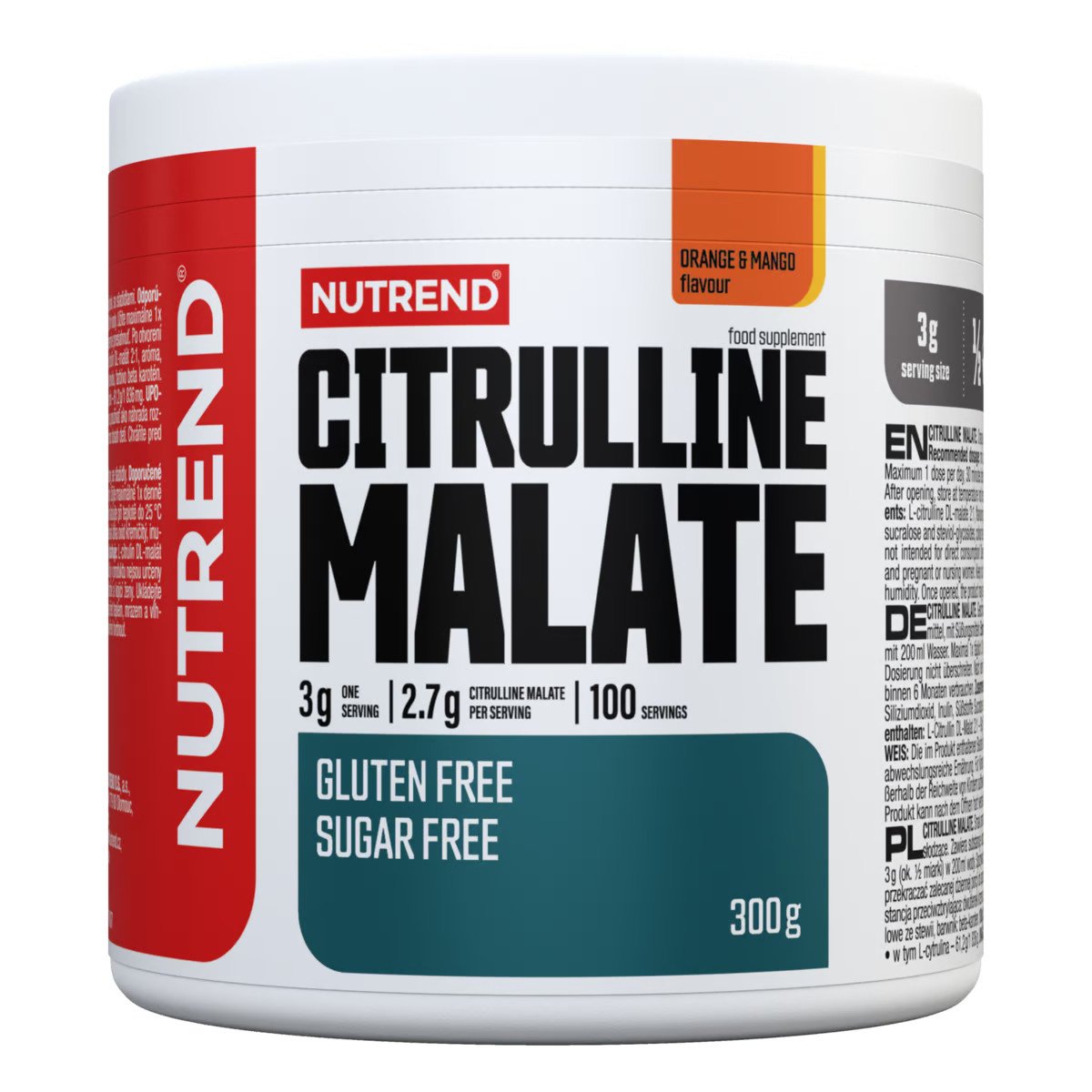 Nutrend Citrulline Malate, Orange & Mango - 300 grams kaina originalas