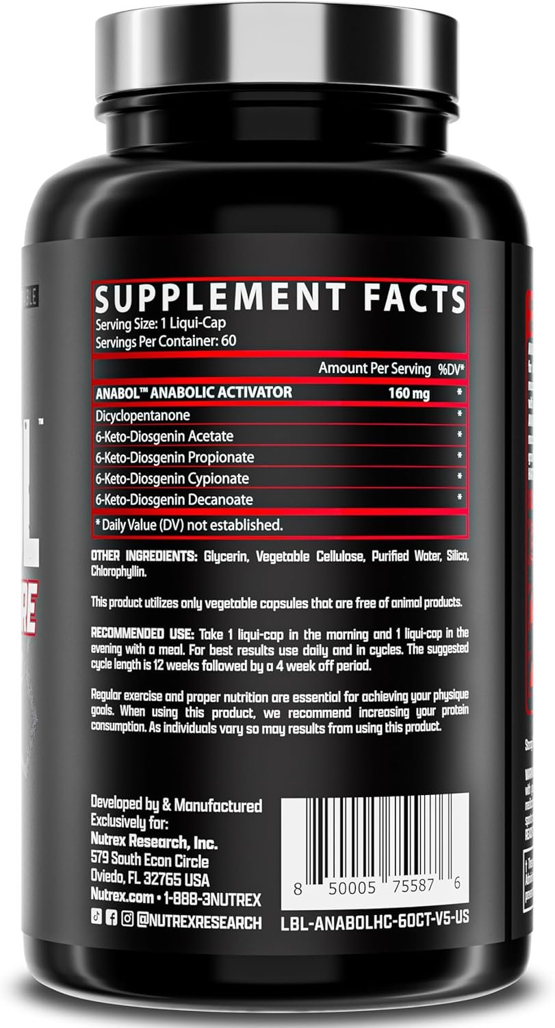 NUTREX Anabol Hardcore - 60caps. sudetis