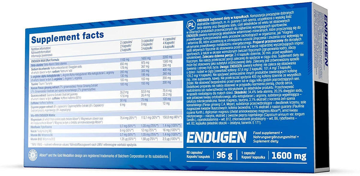 Olimp Endugen Oxygen Performance 60 caps back