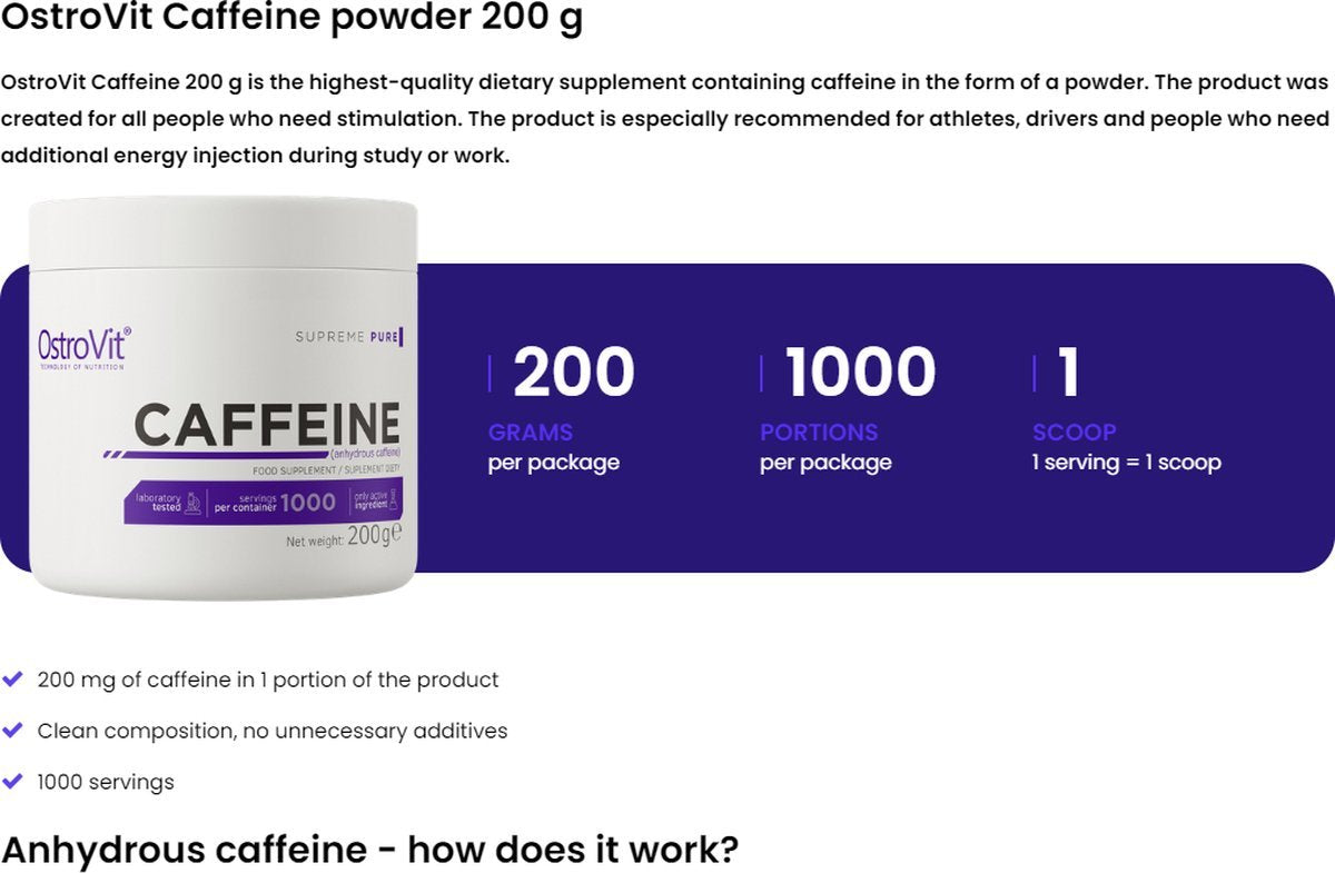 ostrovit cffeine