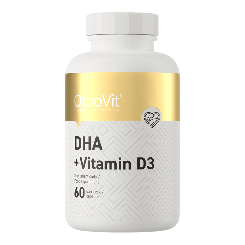 OstroVit DHA + Vitamin D3 60 capsules kaina