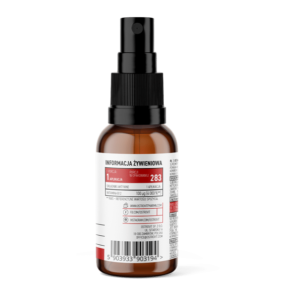 OstroVit-Pharma-Vitamin-B12-Methylocobalamin-spray-30-ml-kaina-sudetis