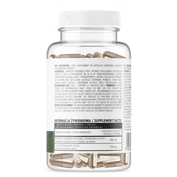 OstroVit Resveratrol VEGE 60 vcaps sudetis