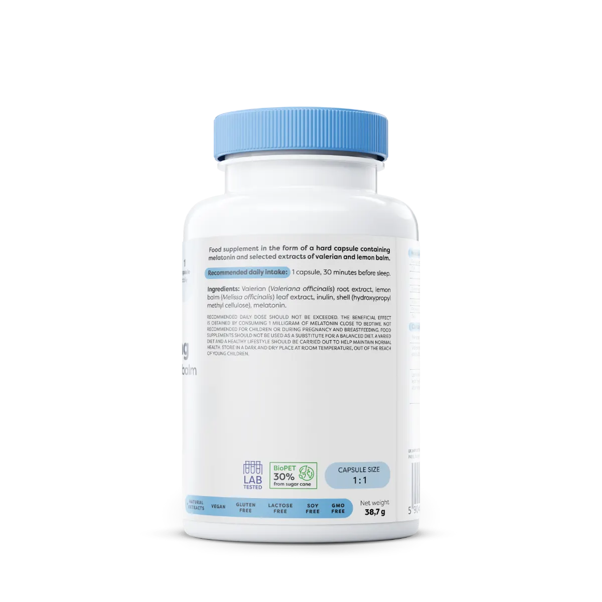 Osavi Melatonin 1 mg with Valerian and Lemon Balm 120 capsules
