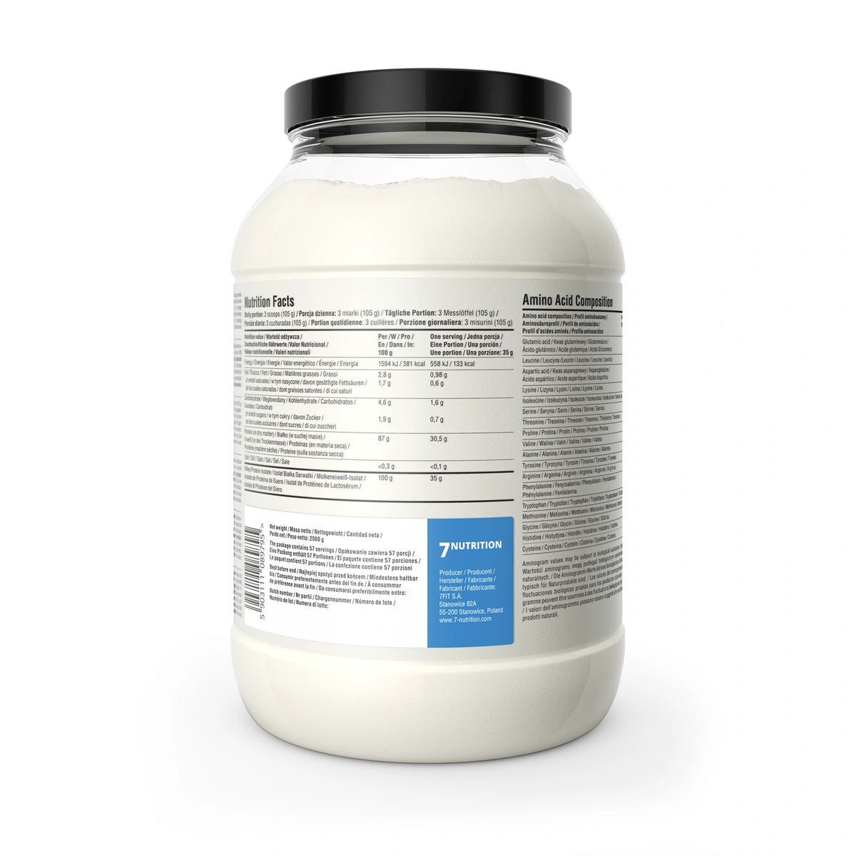 7Nutrition Natural Whey Isolate 90 2000 g (natural flavor)