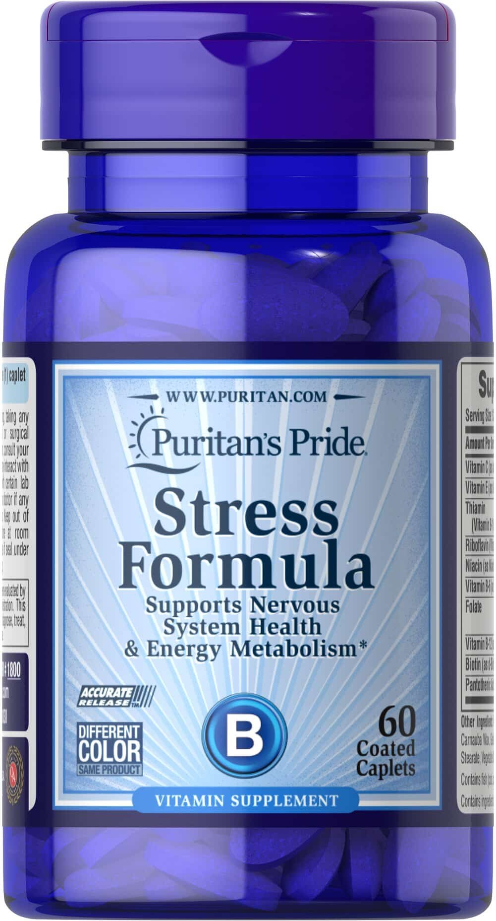 Puritan's Pride Stress Formula - 60 tabs. kaina