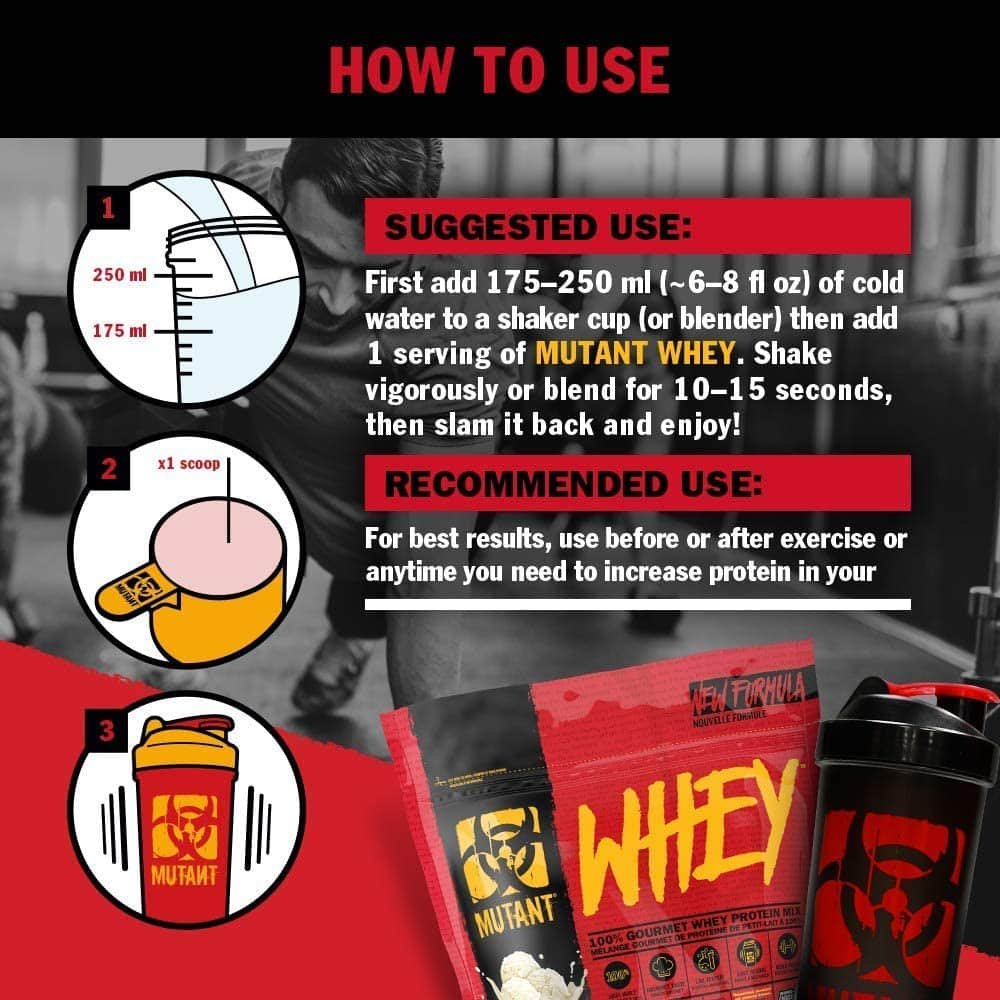 PVL Mutant Whey 2270 g. vartojimas