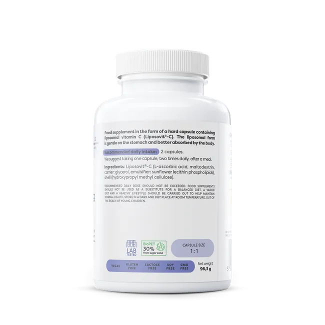 Osavi Liposominis vitaminas C – 1000 mg, 120 veganiškų kapsulių