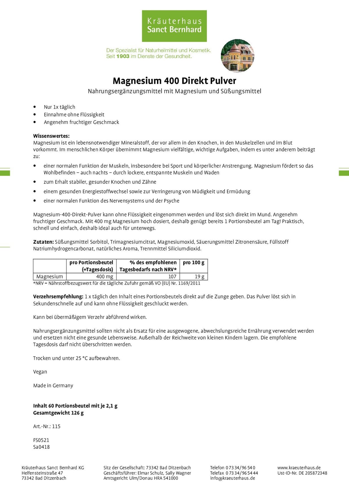 sertifikatas krauterhous magnis