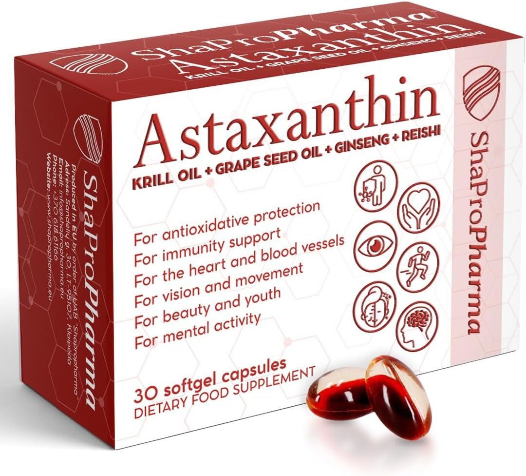 Shapropharma ASTAXANTHIN 30 softgels kaina akcija