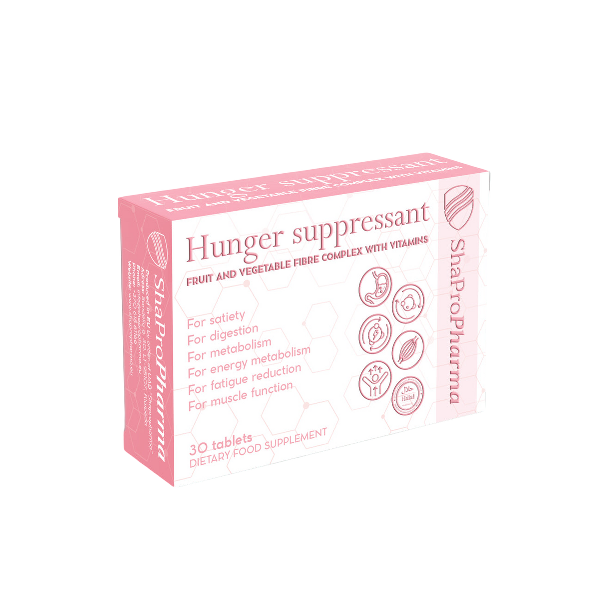 Shapropharma – Hunger Suppressant 30 tablets kaina