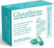 ShaProPharma Glutathione+Grape Seed Oil+Niacin 30 softgels kaina