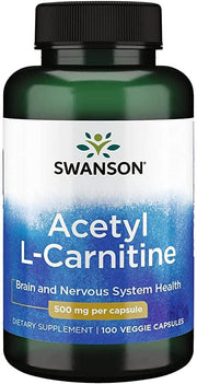 Swanson Acetyl L-karnitinas kapsulės N100 kaiina