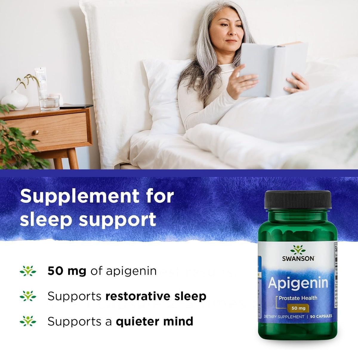 Swanson Apigenin 50mg – 90 caps miegui