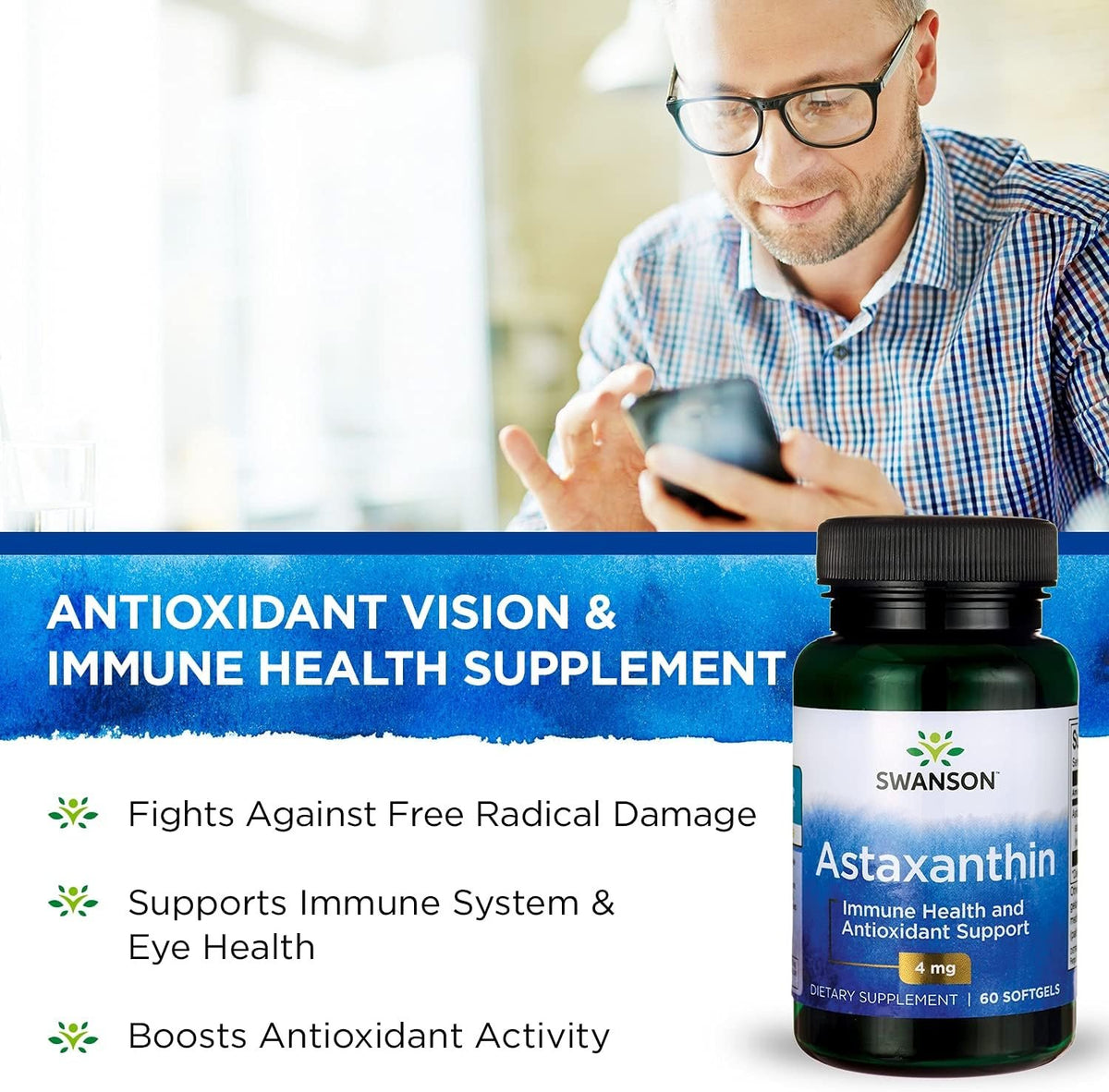 Swanson Astaxanthin 4mg 60caps nauda