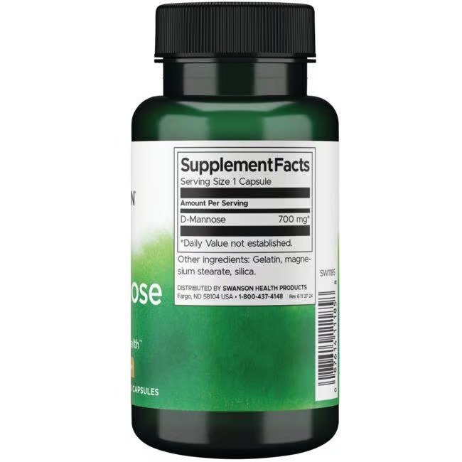 Swanson D-Mannose 700 Milligrams 60 Capsules sudetis