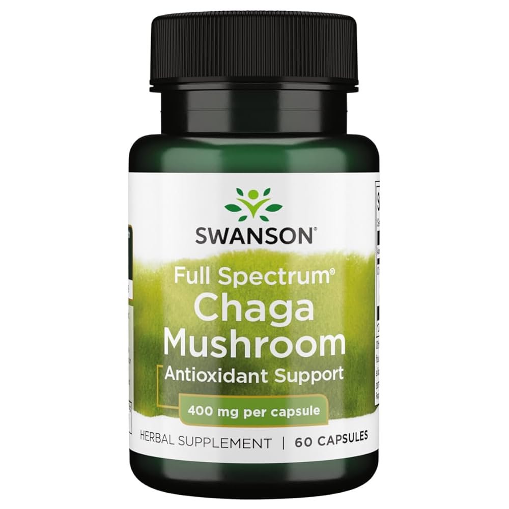 Swanson - Full Spectrum Chaga Mushroom 400 mg 60 caps kaina