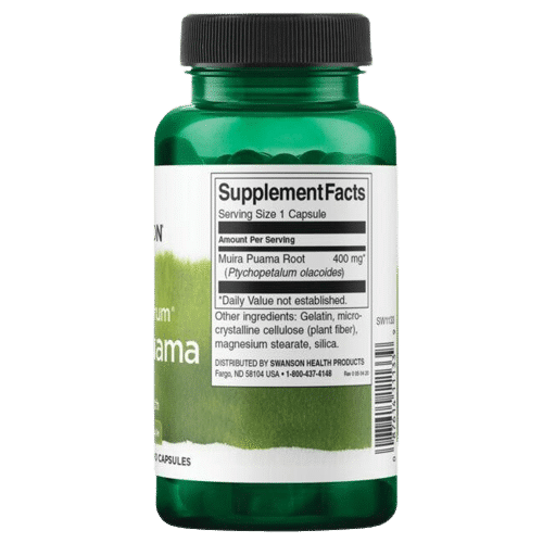 Swanson Full Spectrum Muira Puama Sexual Health - 400mg - 90 caps kaina sudetis