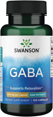 Swanson GABA 500mg 100 caps kaina akcija