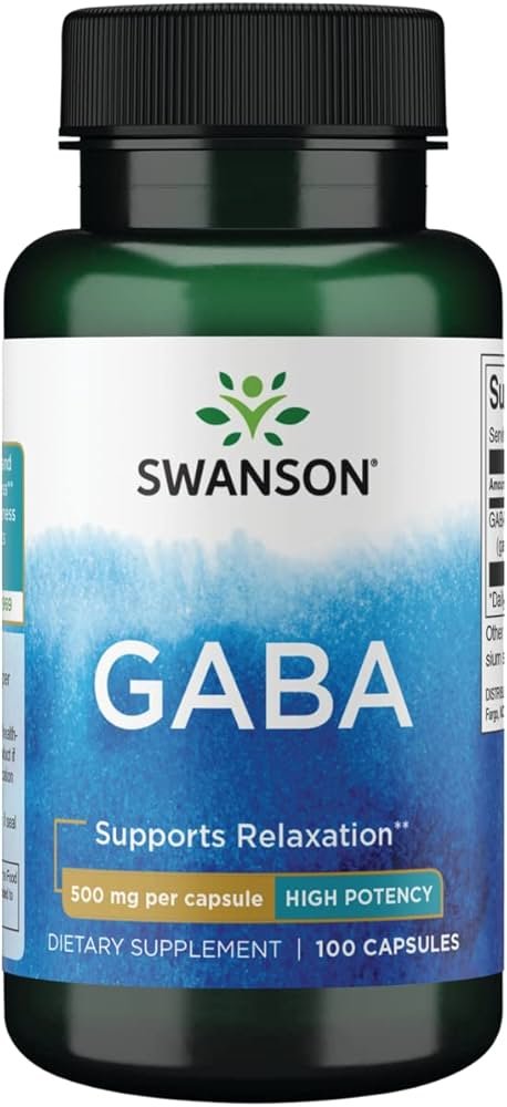 Swanson GABA 500mg 100 caps kaina akcija