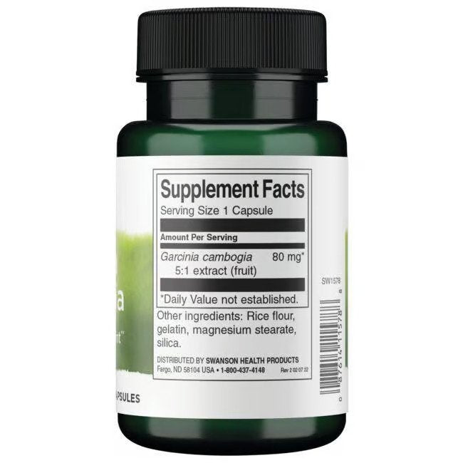 SWANSON Garcinia Cambogia ekstraktas 80mg 60 kaps kaina