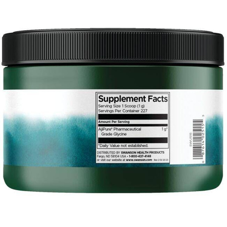 Swanson - Glycine Powder, 227g sudetis