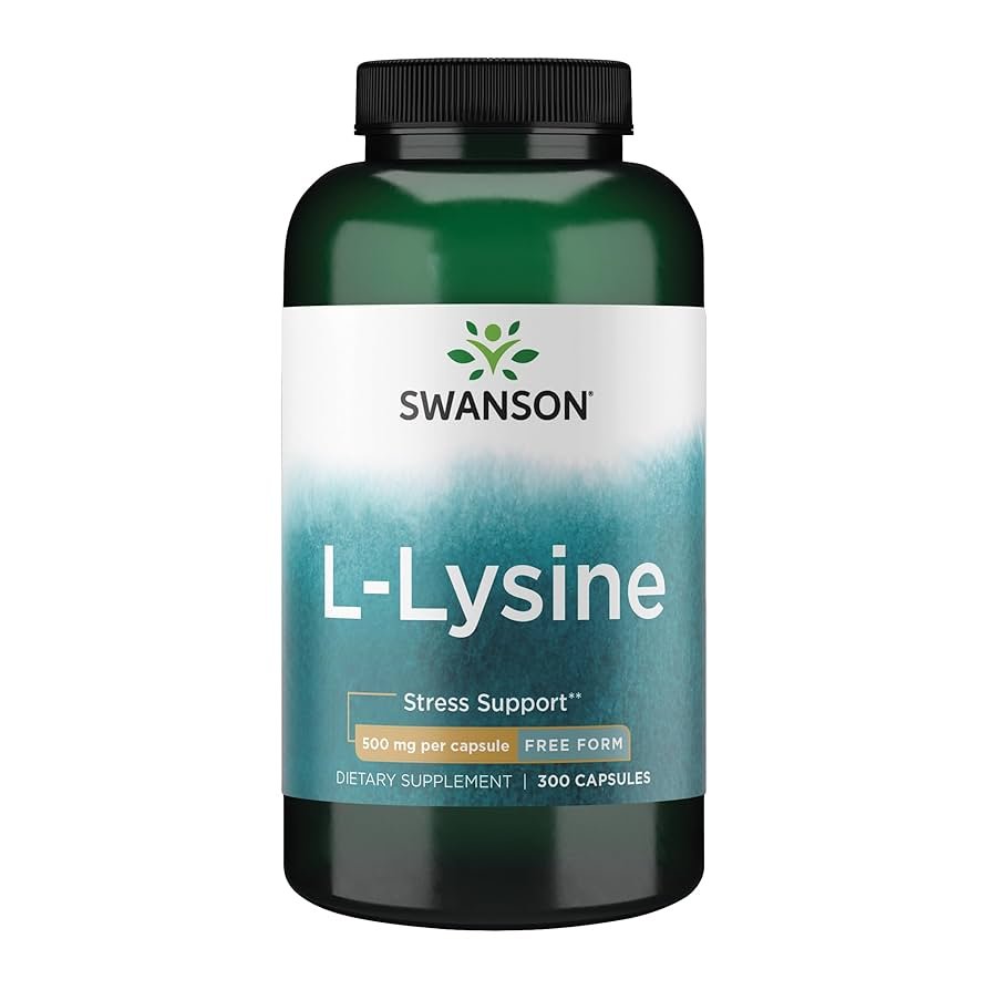 SWANSON L-LIZINAS, 500 mg, 300 kapsulių kaina