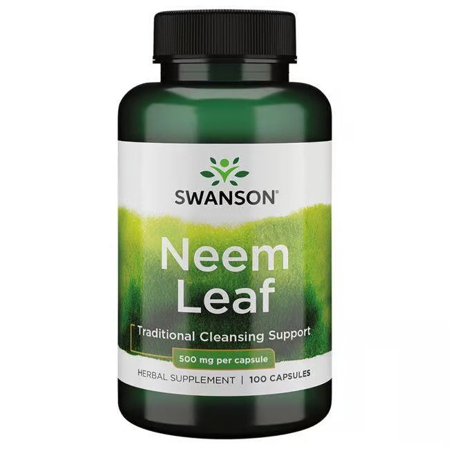 SWANSON Neem Leaf 500mg 100 caps kaina