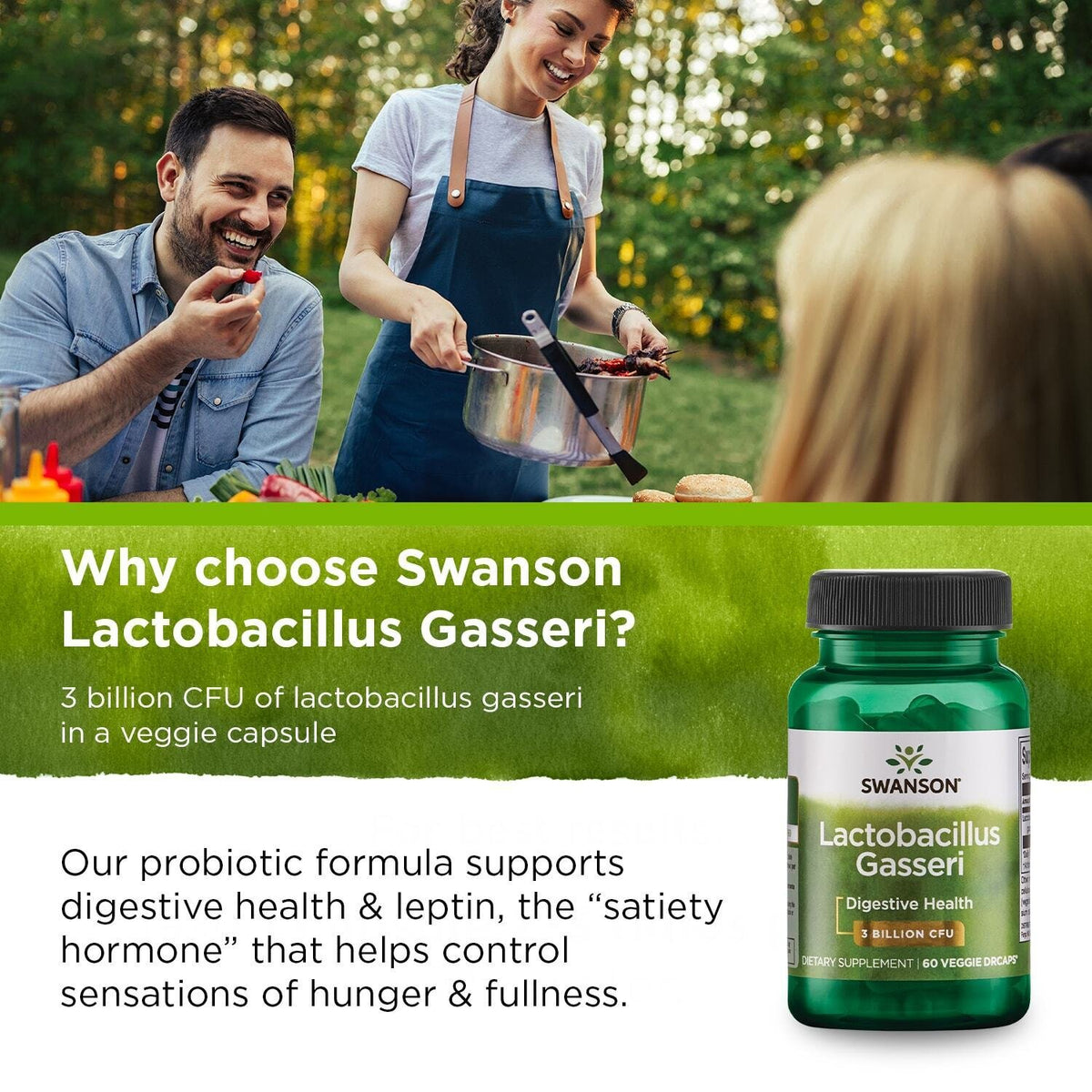 Swanson Probiotics Lactobacillus Gasseri 3 Billion CFU 60 Capsules kodel verta