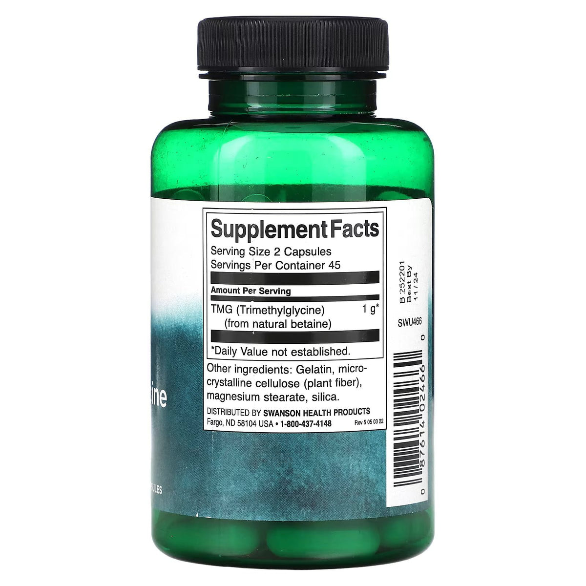 Swanson TMG Trimethylglycine 500 mg 90 Capsules promotion