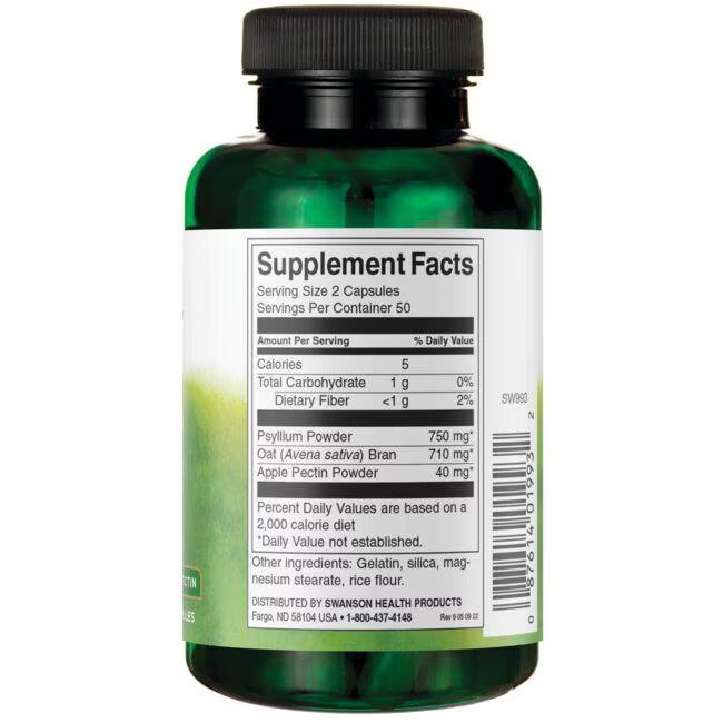 Swanson Tri-Fiber Complex Digestive Health 100 Caps sudetis