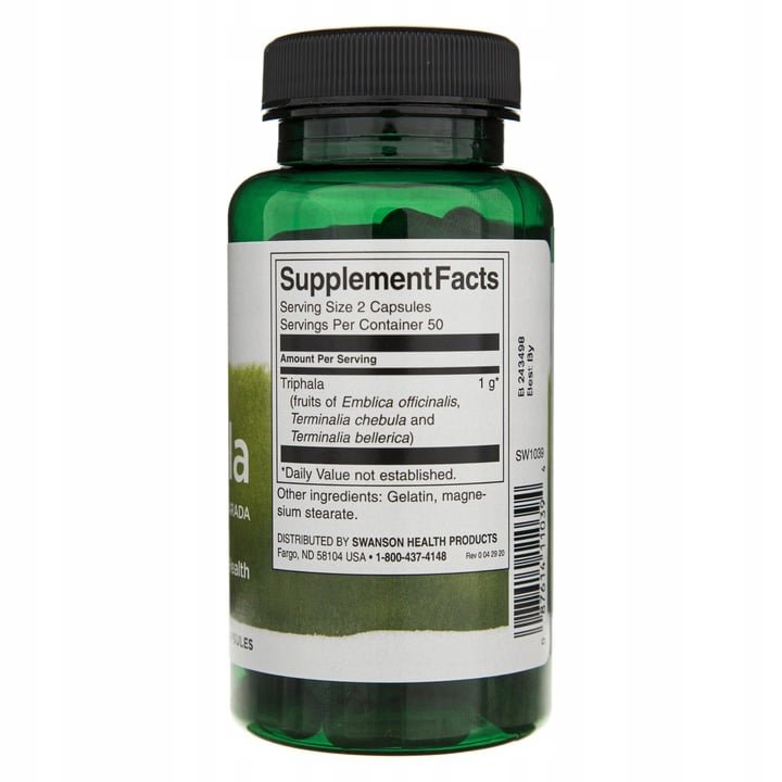Swanson Triphala Digestive and Immune Aid- 100 Capsules sudetis