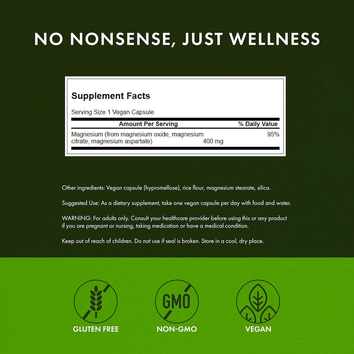Swanson Triple magnesium benefits banner table