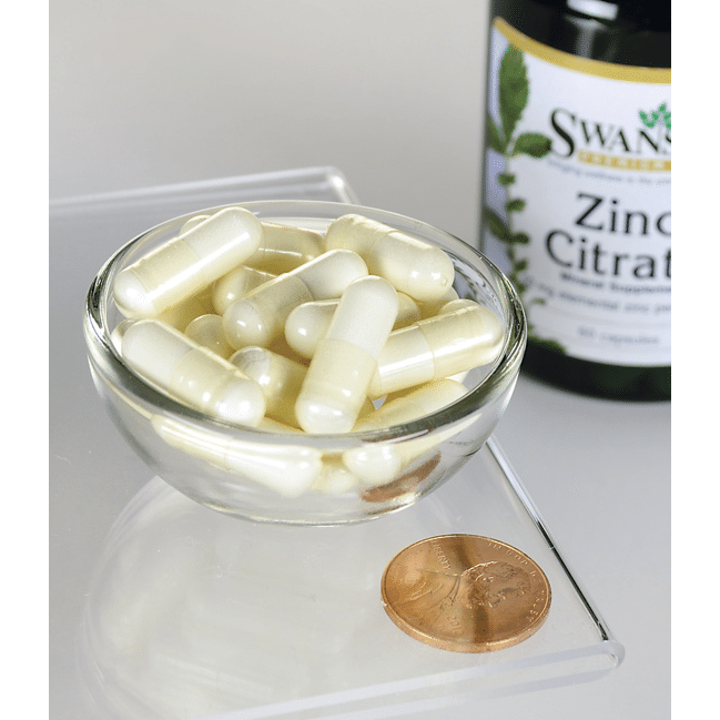 Swanson Zinc Citrate 30mg 60caps dydis]