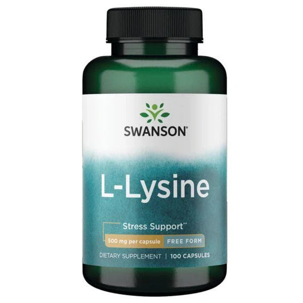 Swanson L-Lysine Stress Support 500 mg Free Form – 100 kapsulių