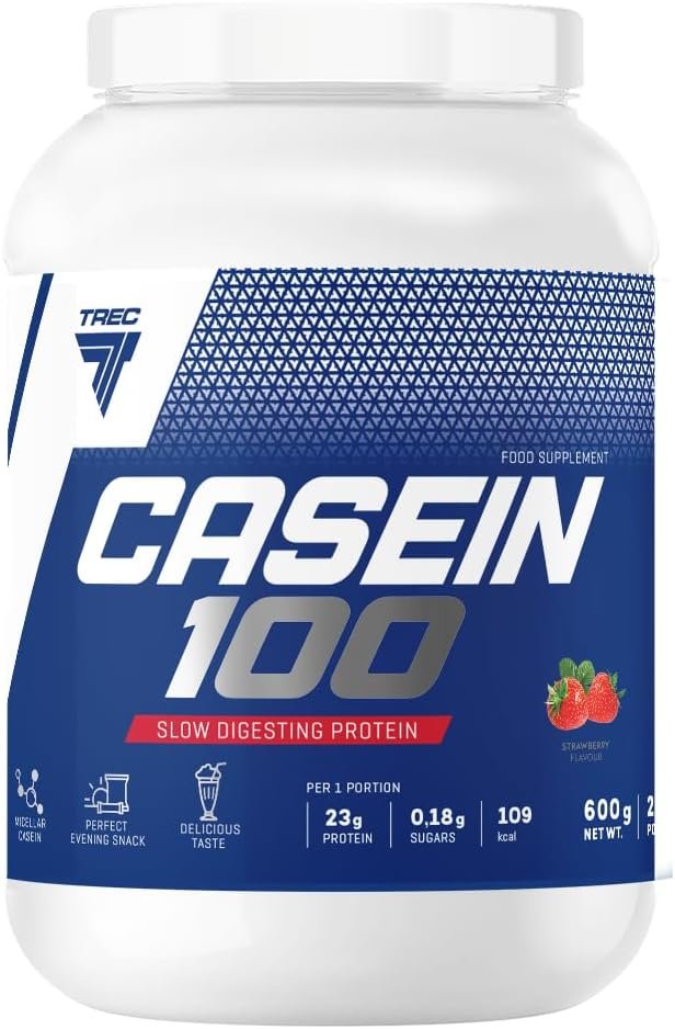 Trec CASEIN 100 600g strawberry