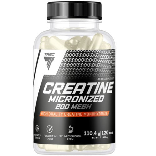Trec Creatine Micronised 200 mesh Capsules - 120 Caps kaina