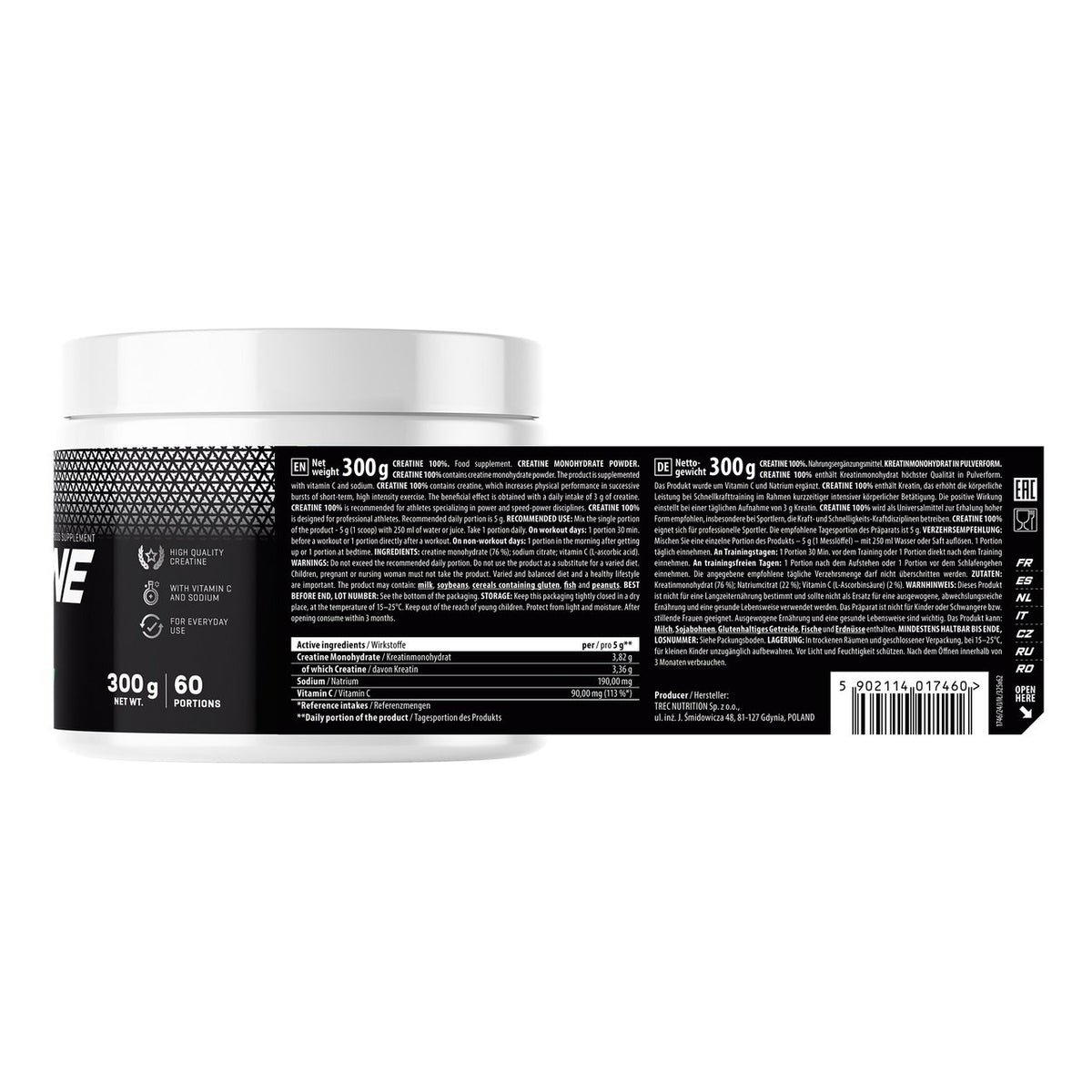 TREC Nutrition Creatine 100% 300g composition